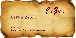 Cifka Zsolt névjegykártya