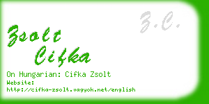 zsolt cifka business card